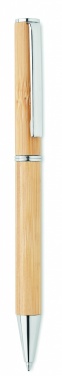 Logo trade promotional items image of: Bamboo twist type ball pen
