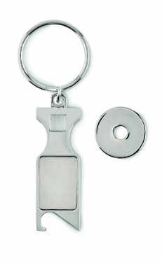 Logo trade promotional item photo of: Euro Token key ring Porvoo