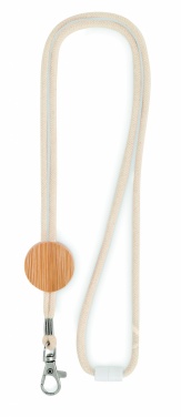 Logo trade promotional item photo of: Cotton Lanyard with metal hook