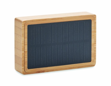 Logotrade promotional gifts photo of: Solar bamboo wireless speaker