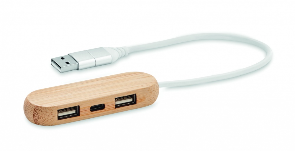 Logotrade promotional items photo of: 3 port USB hub with dual input