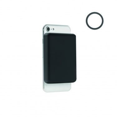 Logo trade corporate gift photo of: Magnetic wireless charger 15W powerbank 5000 mAh