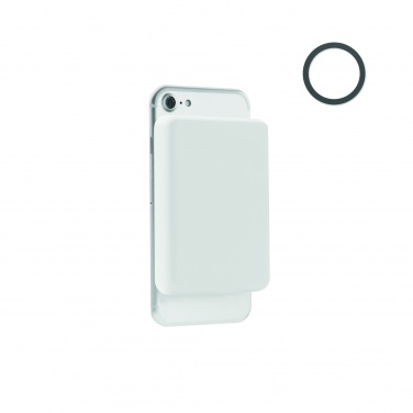 Logo trade advertising products image of: Magnetic wireless charger 15W powerbank 5000 mAh