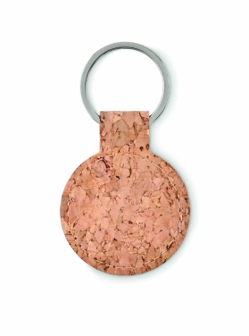 Logotrade promotional products photo of: Round cork key ring Mikkeli