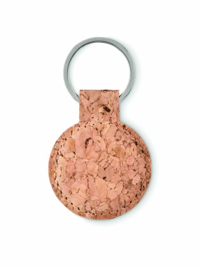 Logotrade promotional items photo of: Round cork key ring Mikkeli