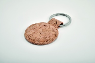Logo trade promotional products picture of: Round cork key ring Mikkeli