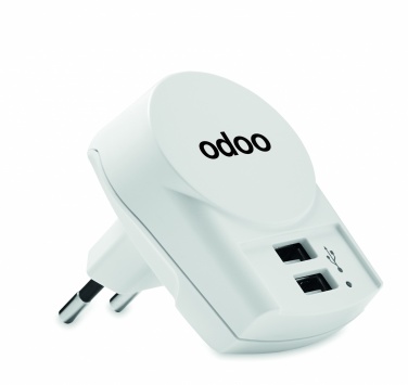 Logo trade business gift photo of: Skross Euro USB Charger (2xA) 12W