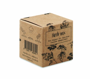 Logo trade promotional giveaway photo of: Herb seed bomb in carton box
