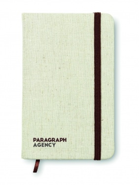 Logo trade corporate gifts picture of: A6 canvas notebook lined