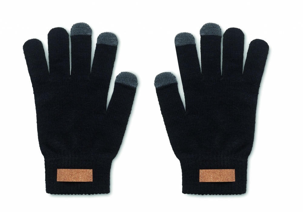 Logo trade business gift photo of: RPET tactile gloves