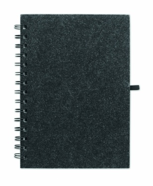 Logo trade promotional gift photo of: A5 RPET felt cover notebook