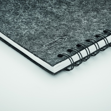 Logotrade promotional merchandise picture of: A5 RPET felt cover notebook
