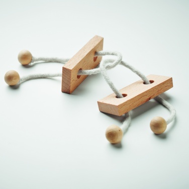 Logo trade promotional giveaway photo of: Wooden brain teaser rectangle