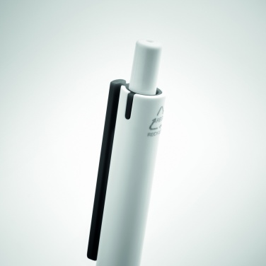 Logo trade promotional giveaway photo of: Recycled ABS push button pen