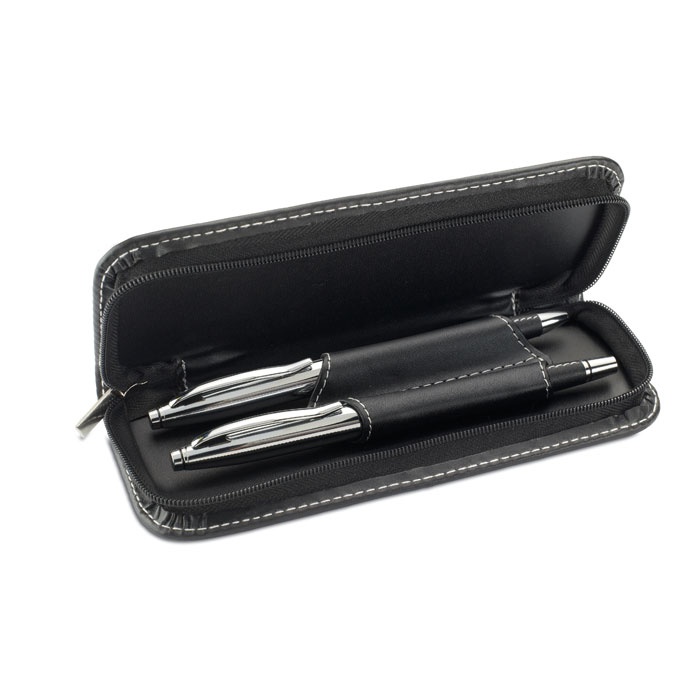 Logo trade promotional merchandise image of: Ball pen and roller set