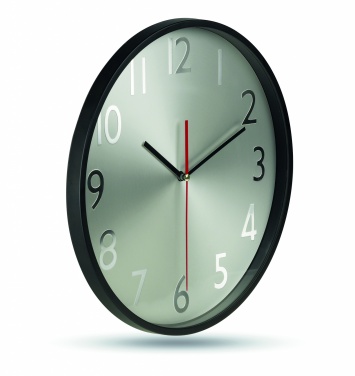 Logo trade promotional merchandise photo of: Wall clock w silver background