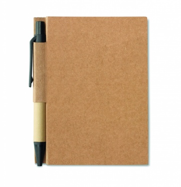 Logo trade promotional merchandise photo of: Recycled notebook with pen