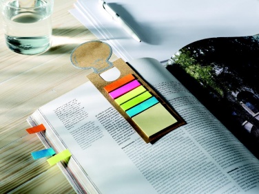 Logo trade promotional items image of: Bookmark with sticky memo pad