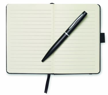 Logo trade promotional products image of: A6 notebook with pen 72 lined