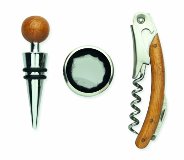 Logo trade promotional merchandise image of: Wine set in bamboo box