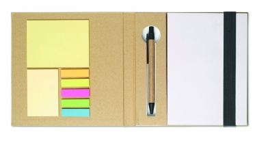 Logo trade promotional merchandise image of: Notebook with memo set and pen