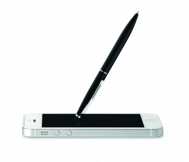 Logo trade promotional merchandise photo of: Twist type pen w stylus top