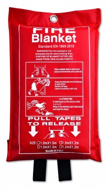 Logo trade advertising products image of: Fire blanket in pouch 100x95cm
