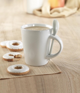 Logo trade corporate gifts image of: Sublimation mug with spoon