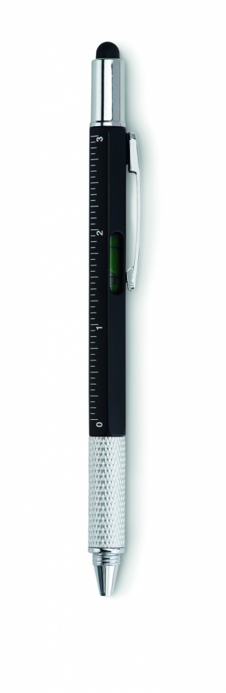 Logo trade promotional product photo of: Spirit level pen with ruler