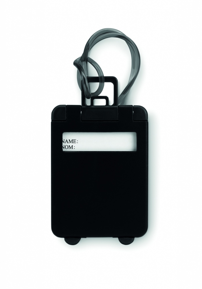 Logo trade corporate gifts image of: Luggage tags plastic