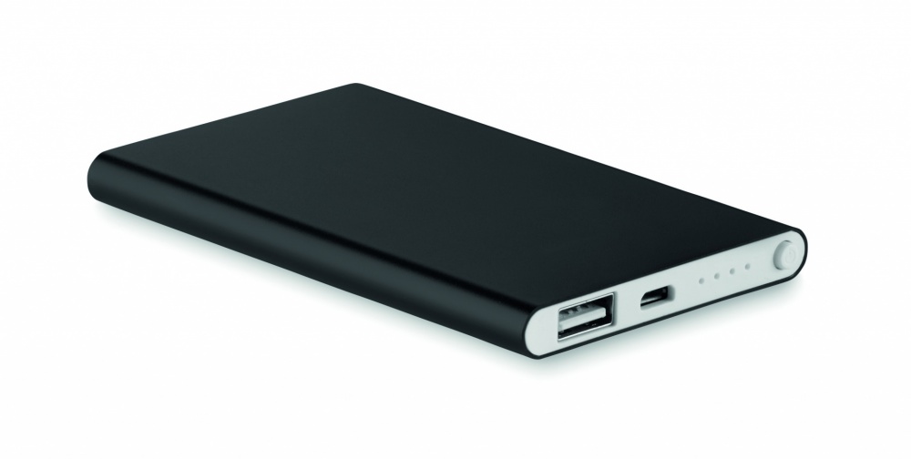 Logo trade promotional giveaway photo of: Flat power bank 4000 mAh