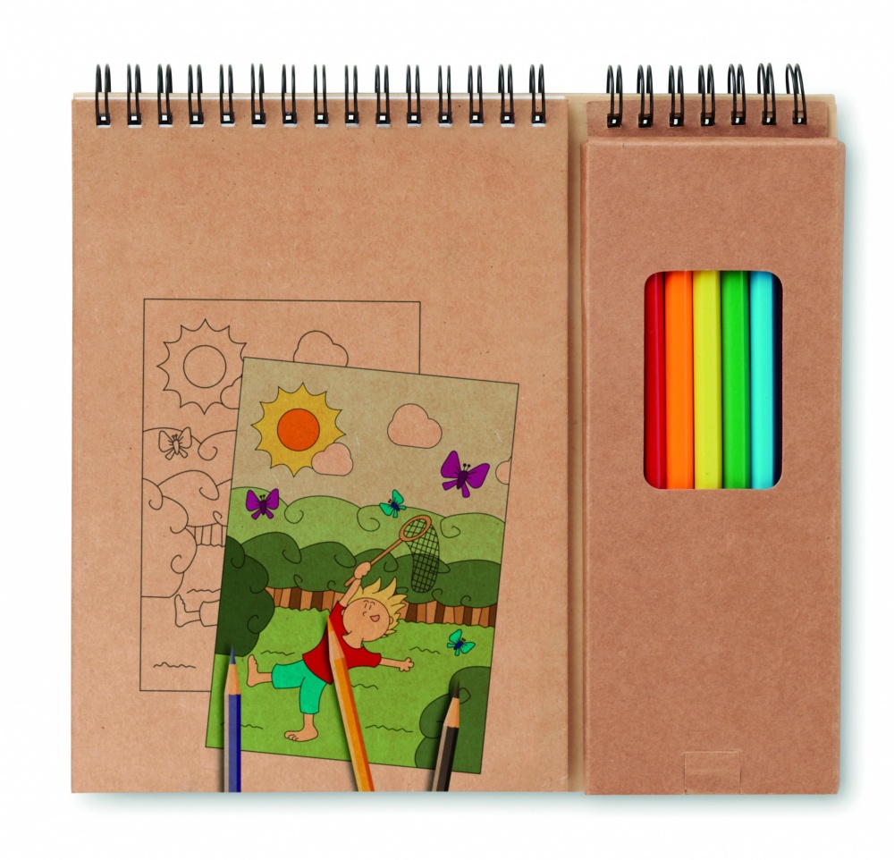 Logotrade promotional product picture of: Colouring set with notepad