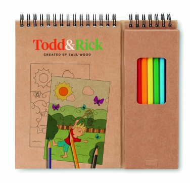 Logotrade promotional gift picture of: Colouring set with notepad
