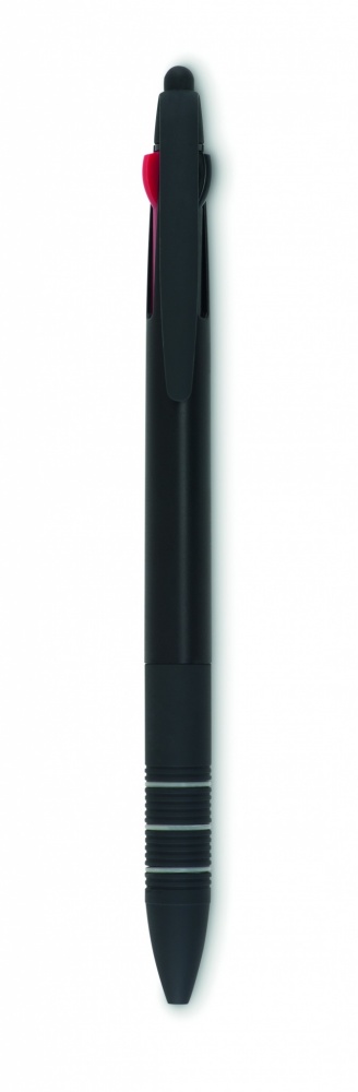 Logo trade promotional gift photo of: 3 colour ink pen with stylus