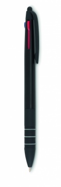 Logo trade promotional merchandise photo of: 3 colour ink pen with stylus