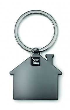 Logotrade promotional merchandise picture of: House shape plastic key ring Rezekne