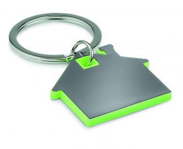 Logotrade promotional merchandise picture of: House shape plastic key ring Rezekne