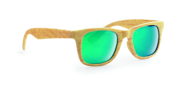 Logo trade corporate gifts image of: Wooden look sunglasses MAARDU