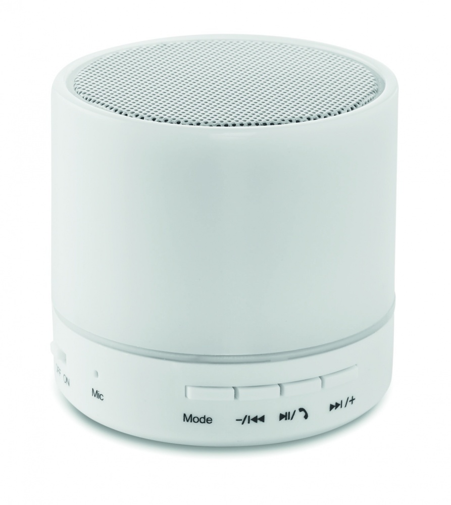Logotrade advertising products photo of: Round wireless speaker LED