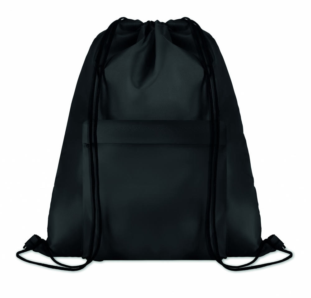 Logo trade promotional giveaways picture of: 210D Polyester drawstring bag