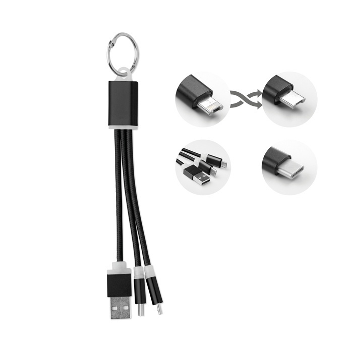 Logotrade promotional item picture of: key ring with USB type C cable Salaspils