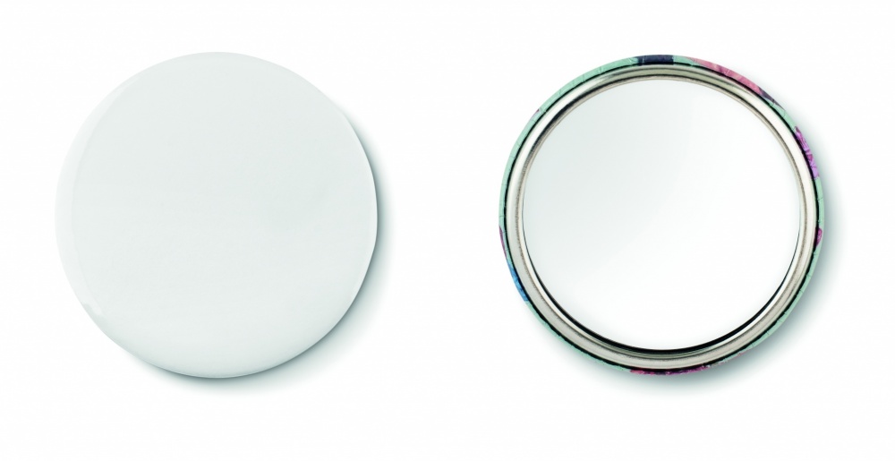 Logo trade business gift photo of: Mirror button metal