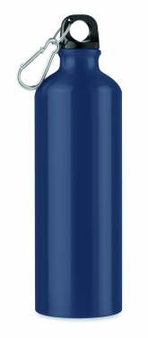 Logotrade promotional giveaway picture of: Single-walled 750 ml aluminum bottle with a carabiner and customizable printing