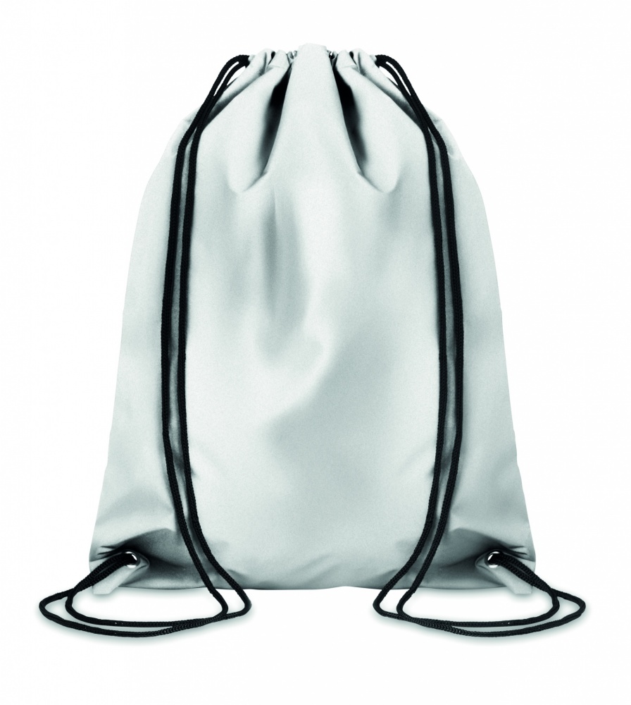 Logo trade advertising products image of: High reflective drawstring bag