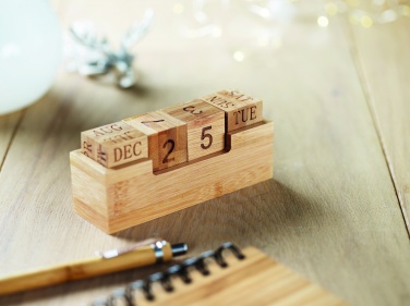 Logo trade promotional gift photo of: Bamboo calendar