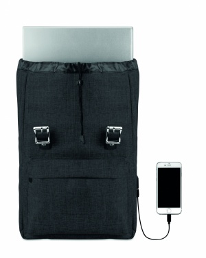Logo trade promotional products image of: Backpack in 600D polyester