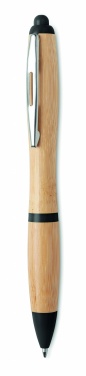 Logo trade promotional gift photo of: Ballpoint pen made of ABS and bamboo