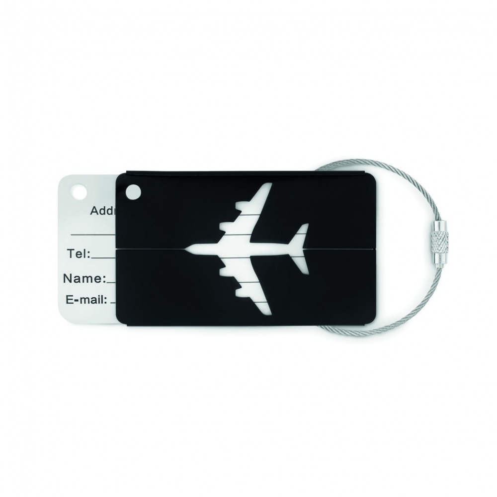 Logo trade advertising product photo of: Aluminium luggage tag