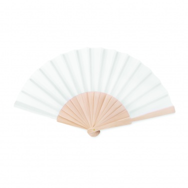 Logo trade advertising products picture of: Manual hand fan wood