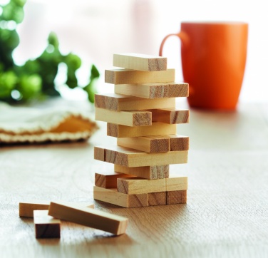 Logotrade advertising product picture of: Tower game in cotton pouch